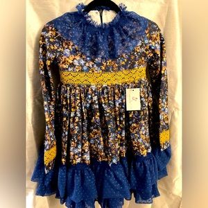 Meriche, Made in Spain Floral and lace dress